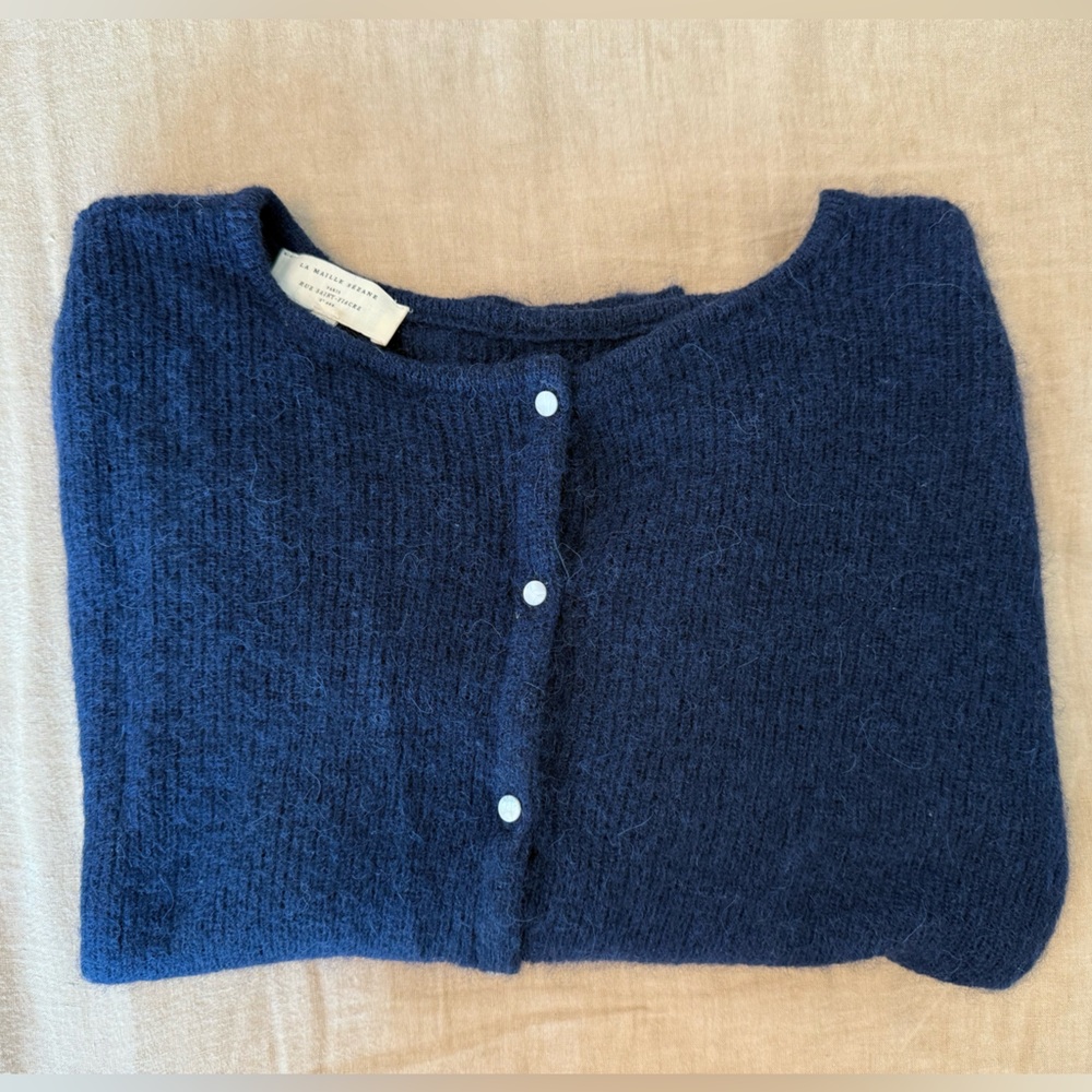 Sézane Gaspard Cardigan in Navy